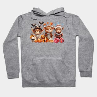 Happy Hallothanksmas Highland Cow #5 Hoodie